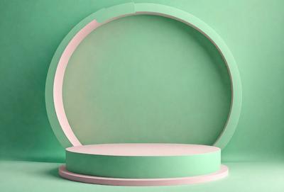 The primary subject of the image is a green circular structure, which appears to be a bench or a circular platform. The setting is a green background, which complements the green circular structure. The visual style of the image is a photo, showcasing the green circular platform in detail. The colors and mood of the image are predominantly green, creating a calm and serene atmosphere.